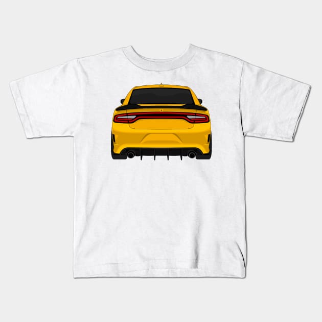 DODGE CHARGER GOLD Kids T-Shirt by VENZ0LIC